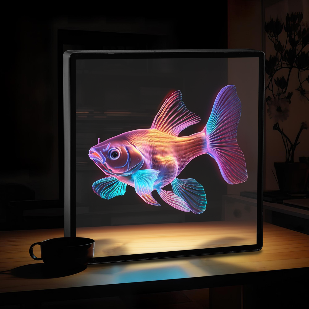 3D Hologram LED Fan With Frame-0