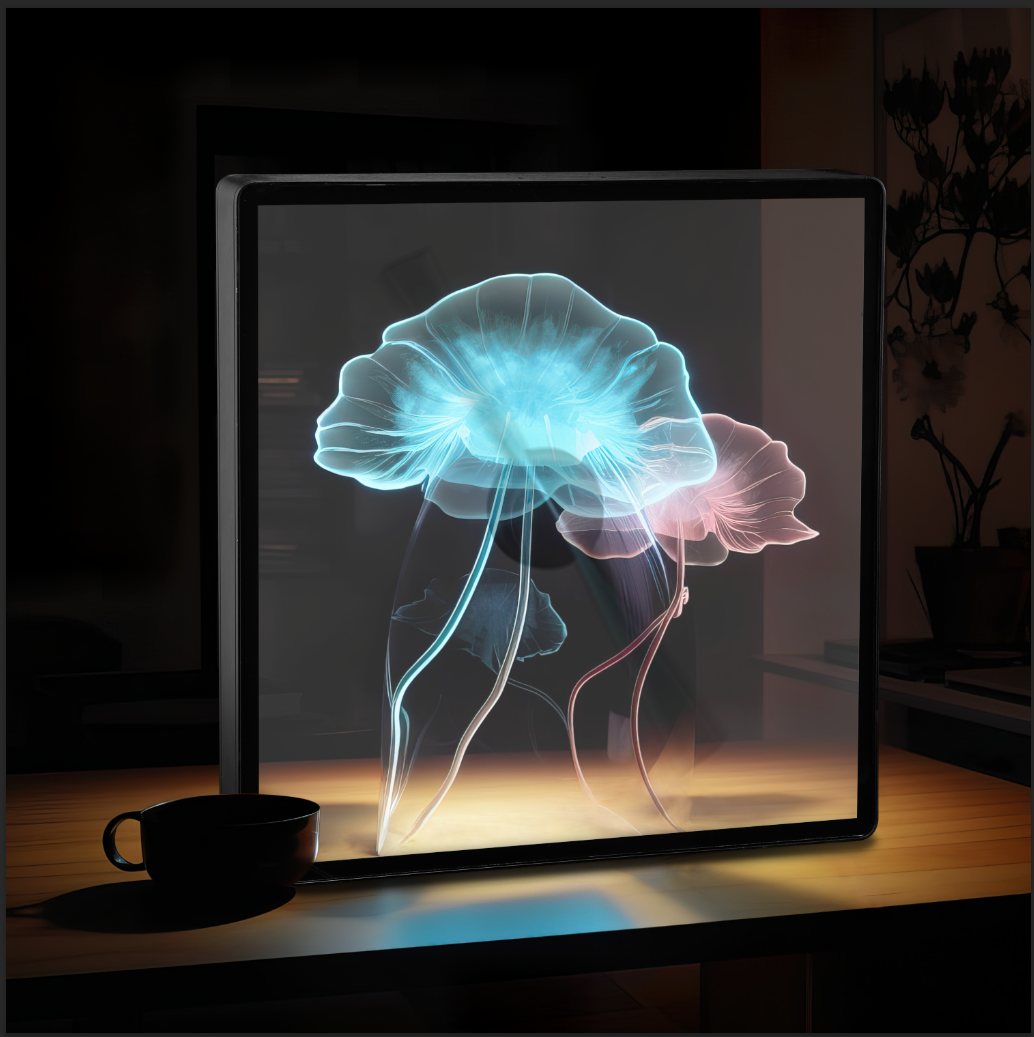 3D Hologram LED Fan With Frame-3