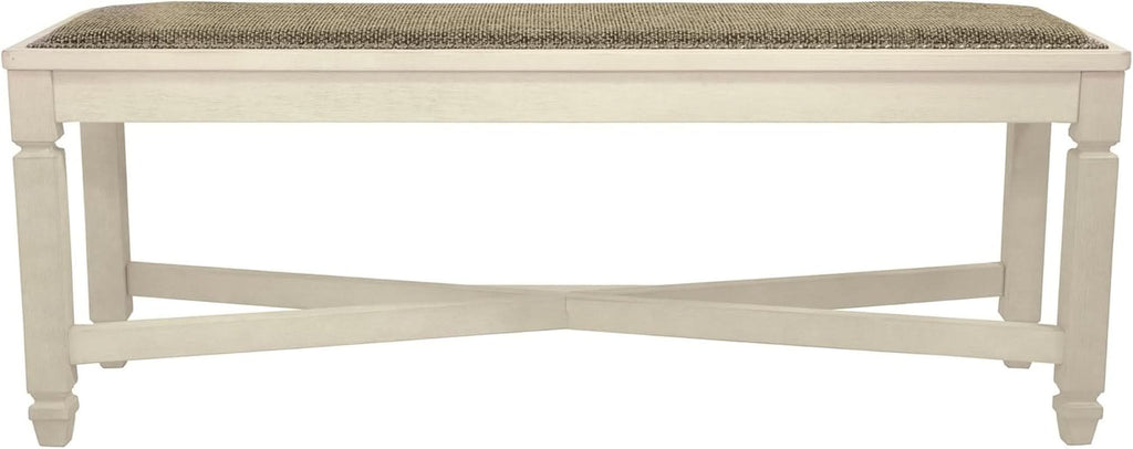 Bolanburg Upholstered Dining Bench Antique White Finish-3