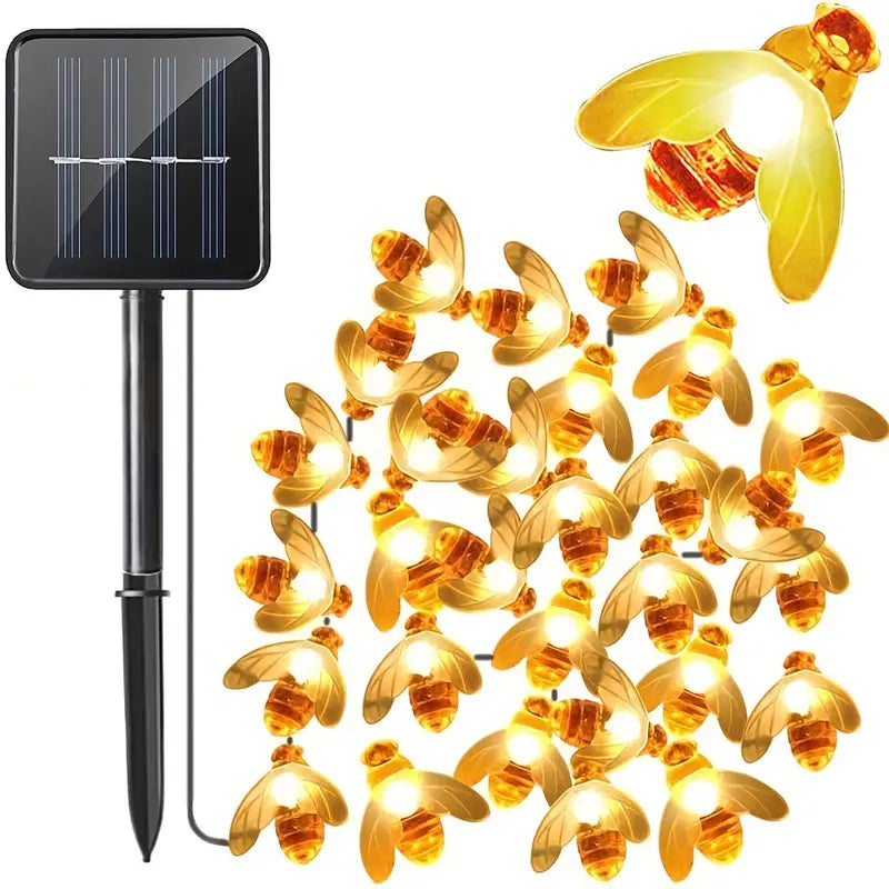 Buzzing with Holiday Magic: Christmas Honey Bee Fairy Lights-0