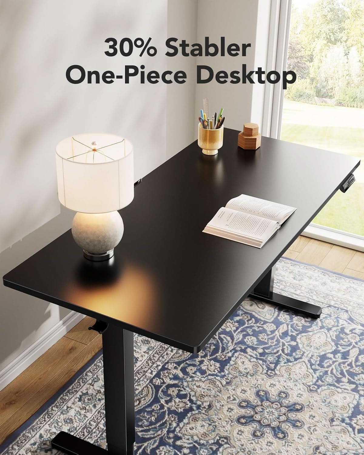 Electric Standing Desk 48x24 Inch Adjustable Height 4 Memory Settings Black-3