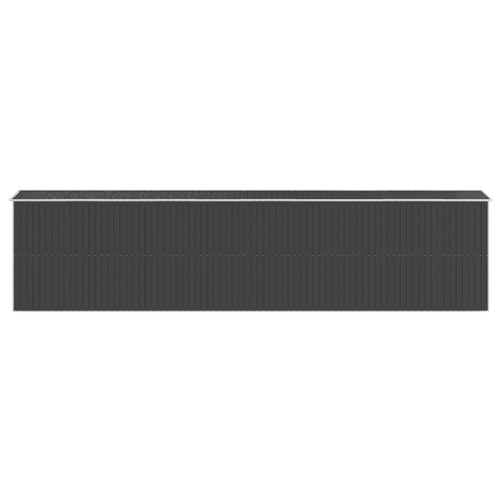NNEVL Garden Shed Anthracite 192x855x223 cm Galvanised Steel-4
