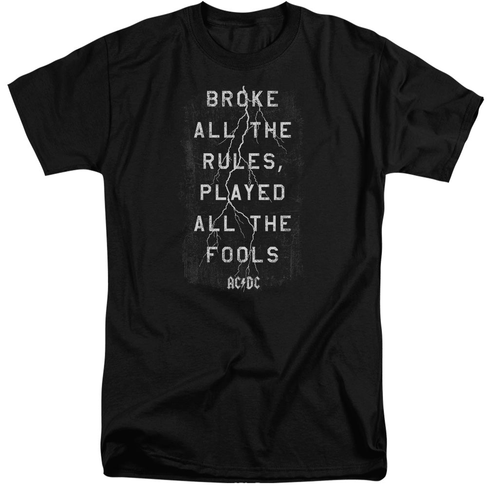 AC/DC Struck Mens Tall T Shirt Black Officially Licensed