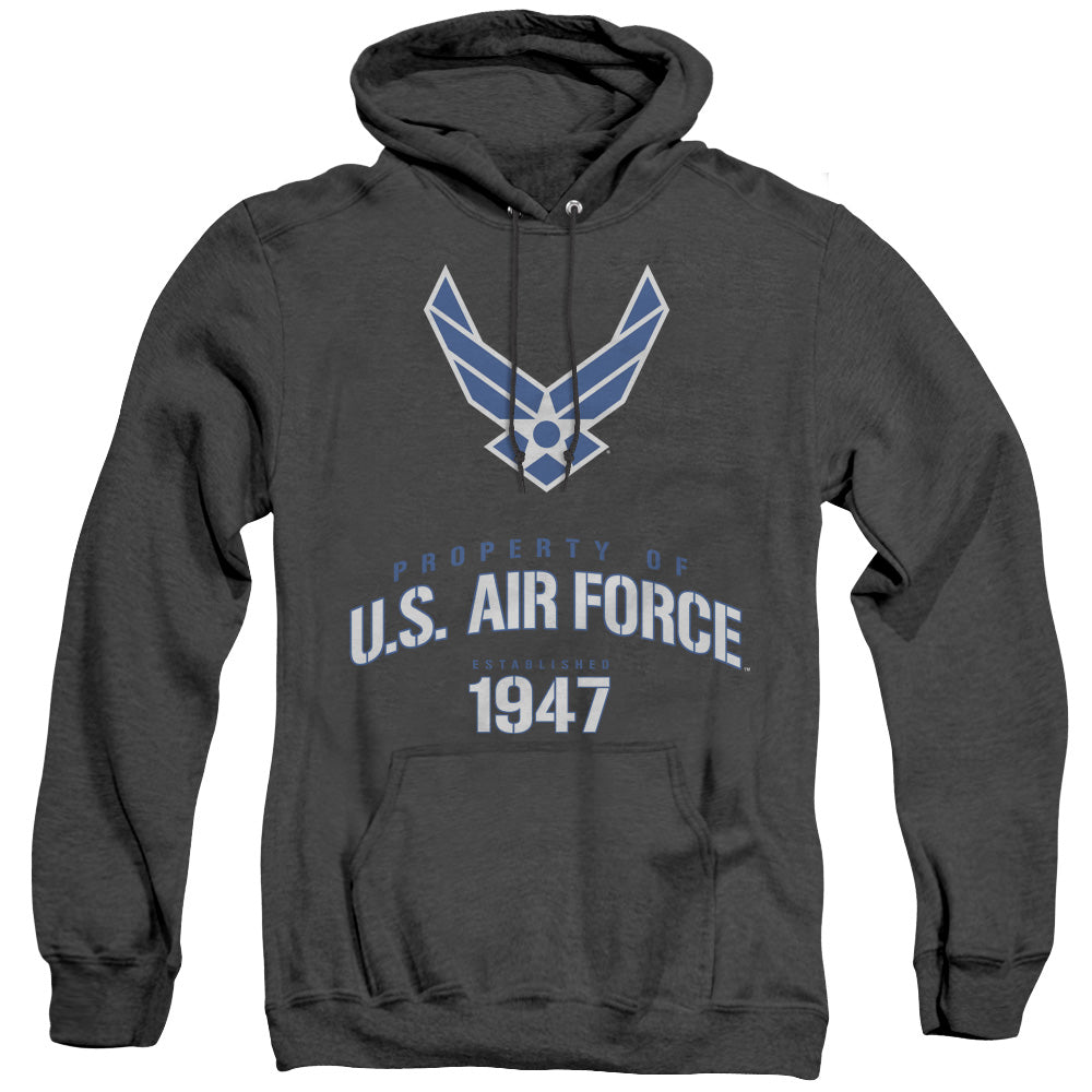 Air Force Property Of Mens Heather Hoodie Black Officially Licensed