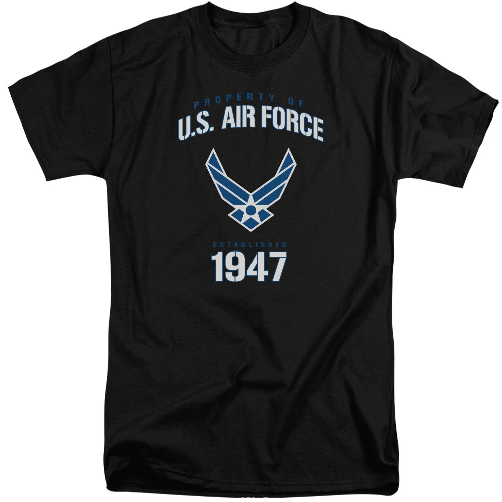 Air Force Property Of Mens Tall T Shirt Black Officially Licensed