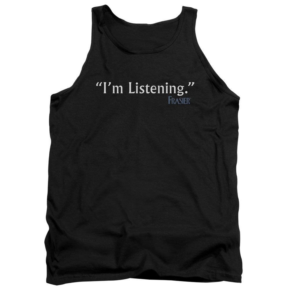 Frasier Im Listening Mens Tank Top Shirt Black Officially Licensed