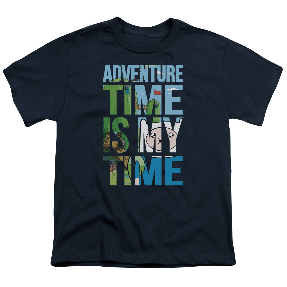 Adventure Time My Time Kids Youth T Shirt Navy Blue Officially Licensed