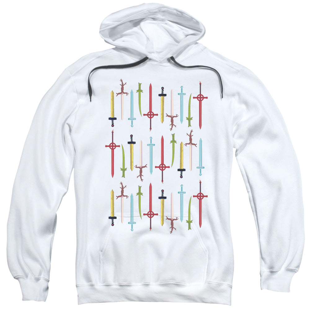 Adventure Time Swords Mens Hoodie White Officially Licensed