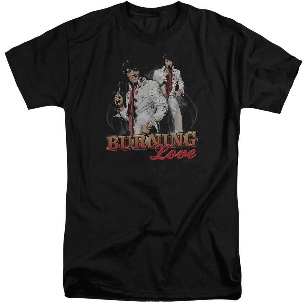 Elvis Presley Burning Love Mens Tall T Shirt Black Officially Licensed