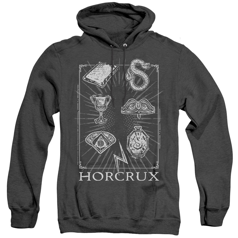 Harry Potter Horcrux Symbols Mens Heather Hoodie Black Officially Licensed