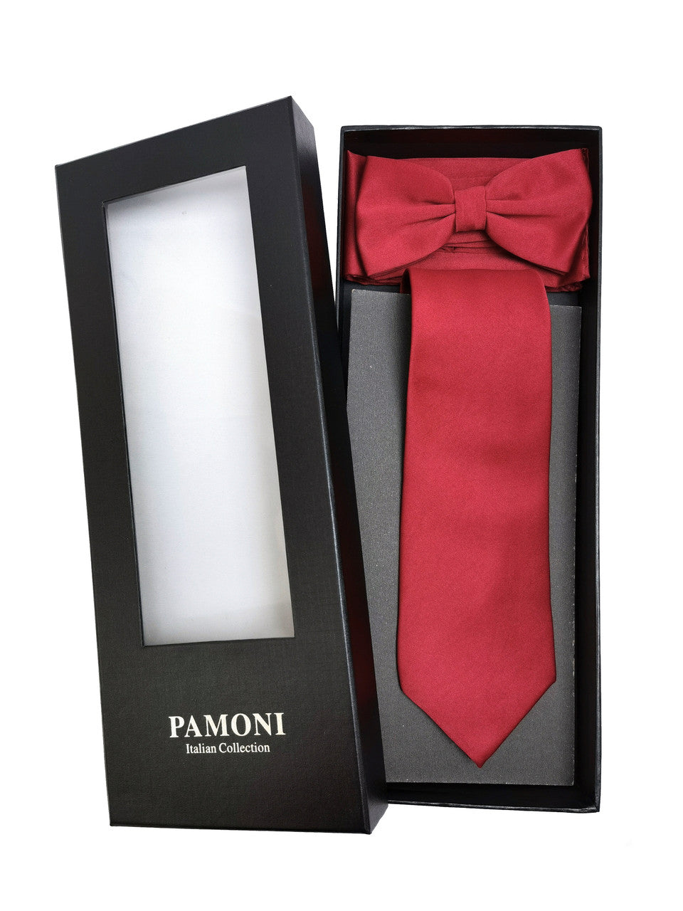 Burgundy Tie & Bow Tie Set-0