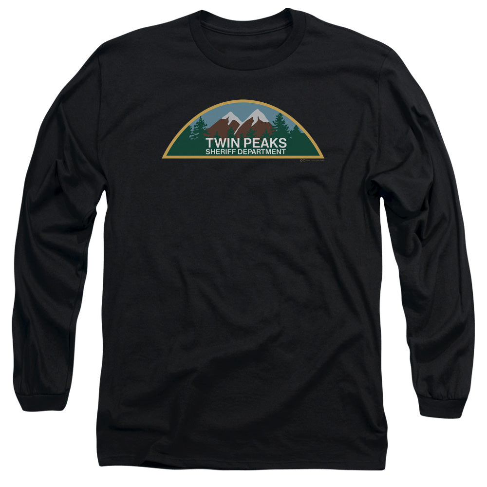 Twin Peaks Sheriff Department Mens Long Sleeve Shirt Black Officially Licensed