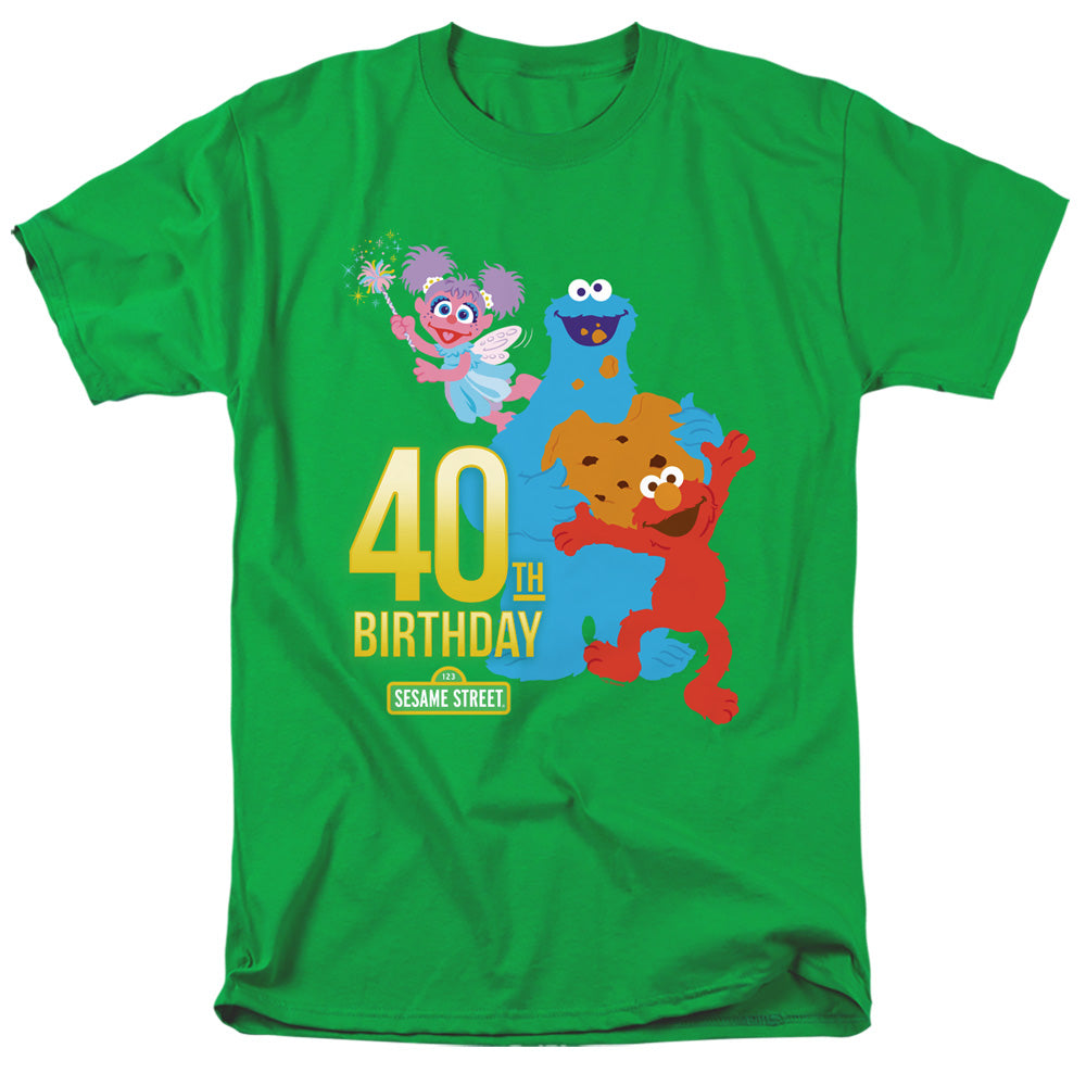 Sesame Street 40Th Birthday Mens T Shirt Kelly Green Officially Licensed