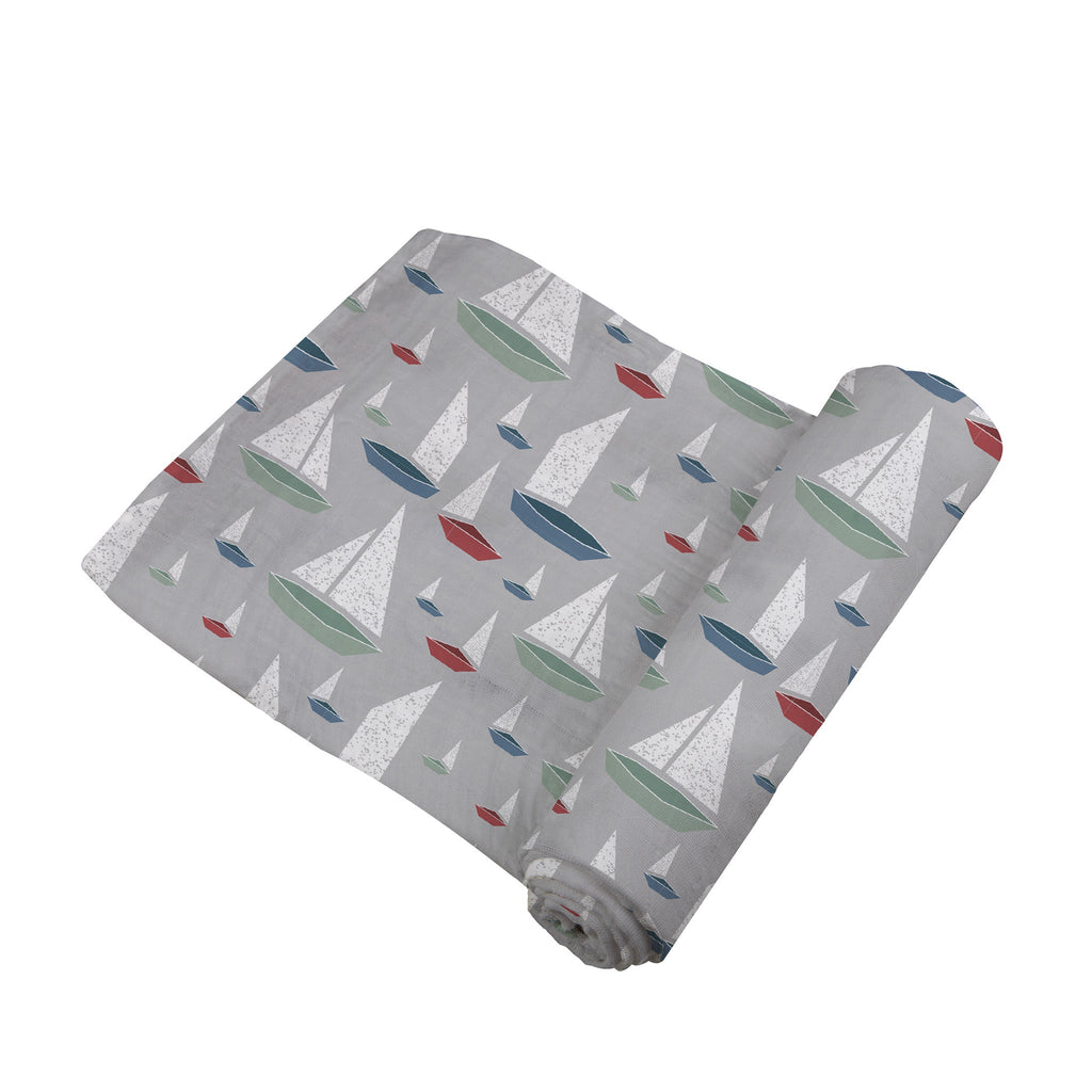 Marina Sailboats Bamboo Swaddle-2