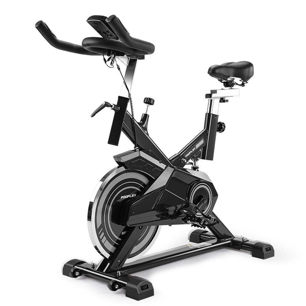 NNEDSZ Spin Bike - Flywheel Commercial Gym Exercise Home Workout Grey-0