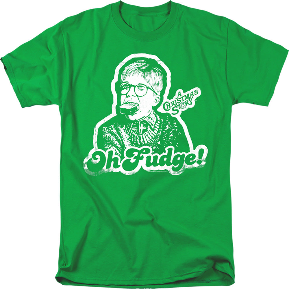 A Christmas Story Oh Fudge Again Mens T Shirt Kelly Green Officially Licensed