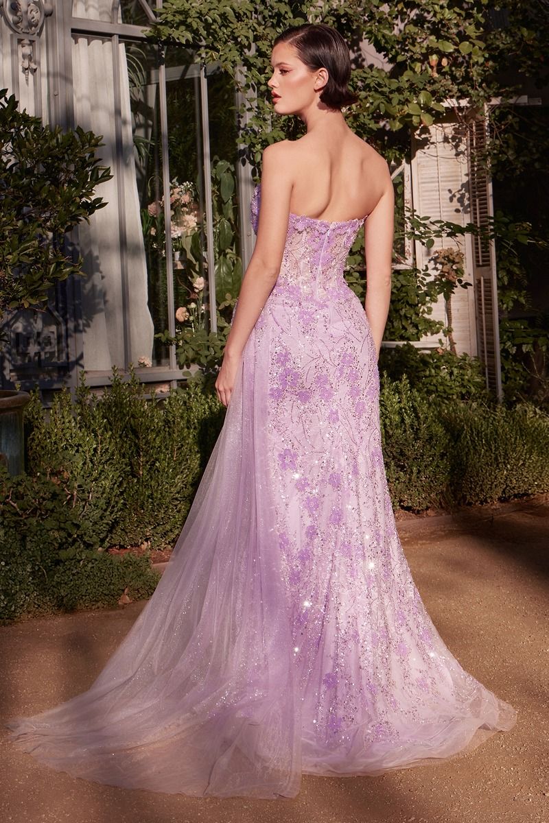 Strapless Floral Fitted Gown – Romantic Formal Option-2
