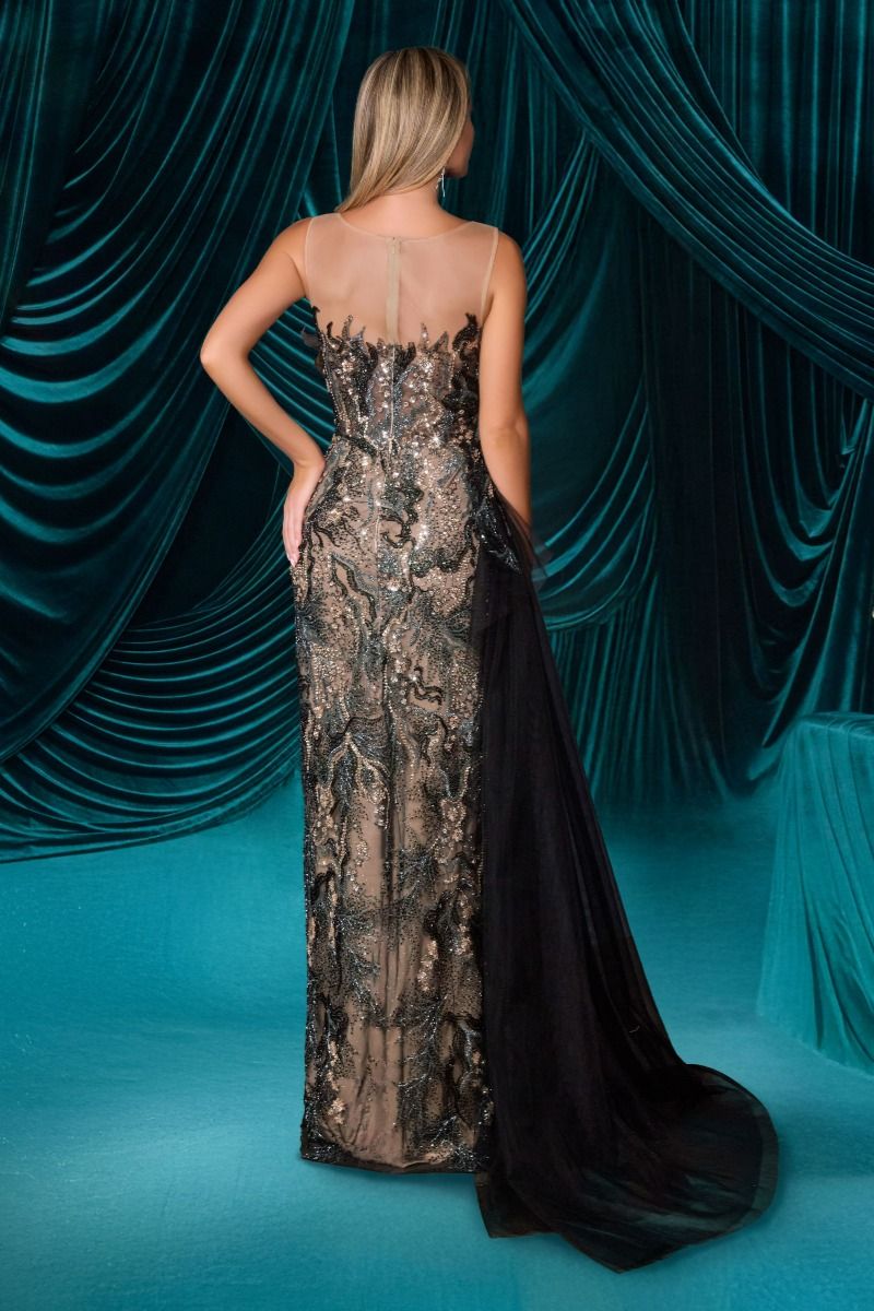 On Nude Lining Fitted Gown-1