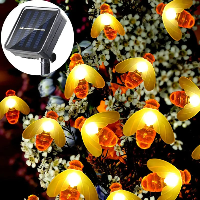 Buzzing with Holiday Magic: Christmas Honey Bee Fairy Lights-4