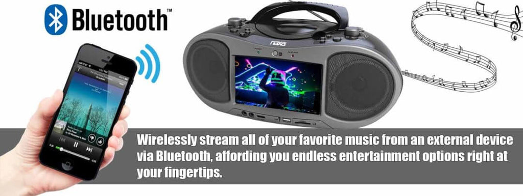 Naxa 7" Bluetooth DVD Boombox-2