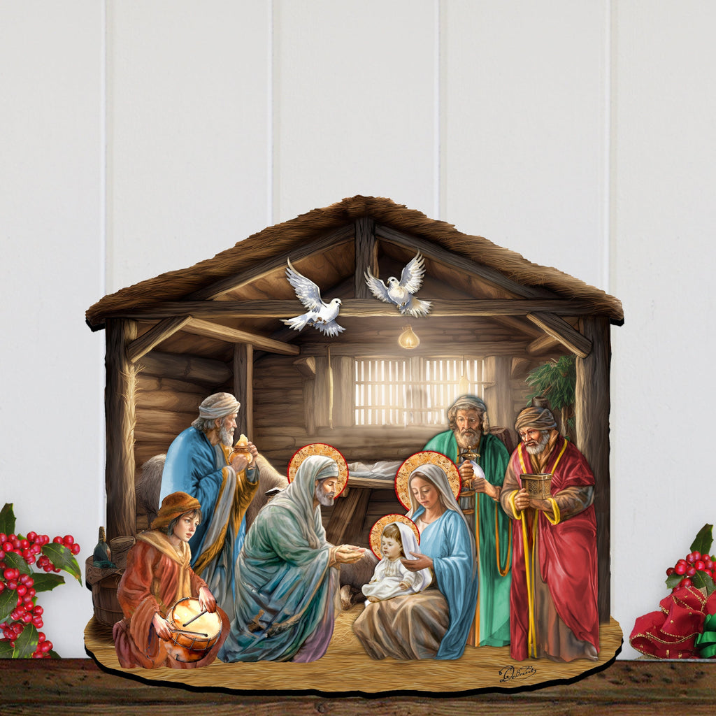 Nativity Scene Holiday Door Decor by G. Debrekht - Nativity Holiday Decor - 8652763H-1