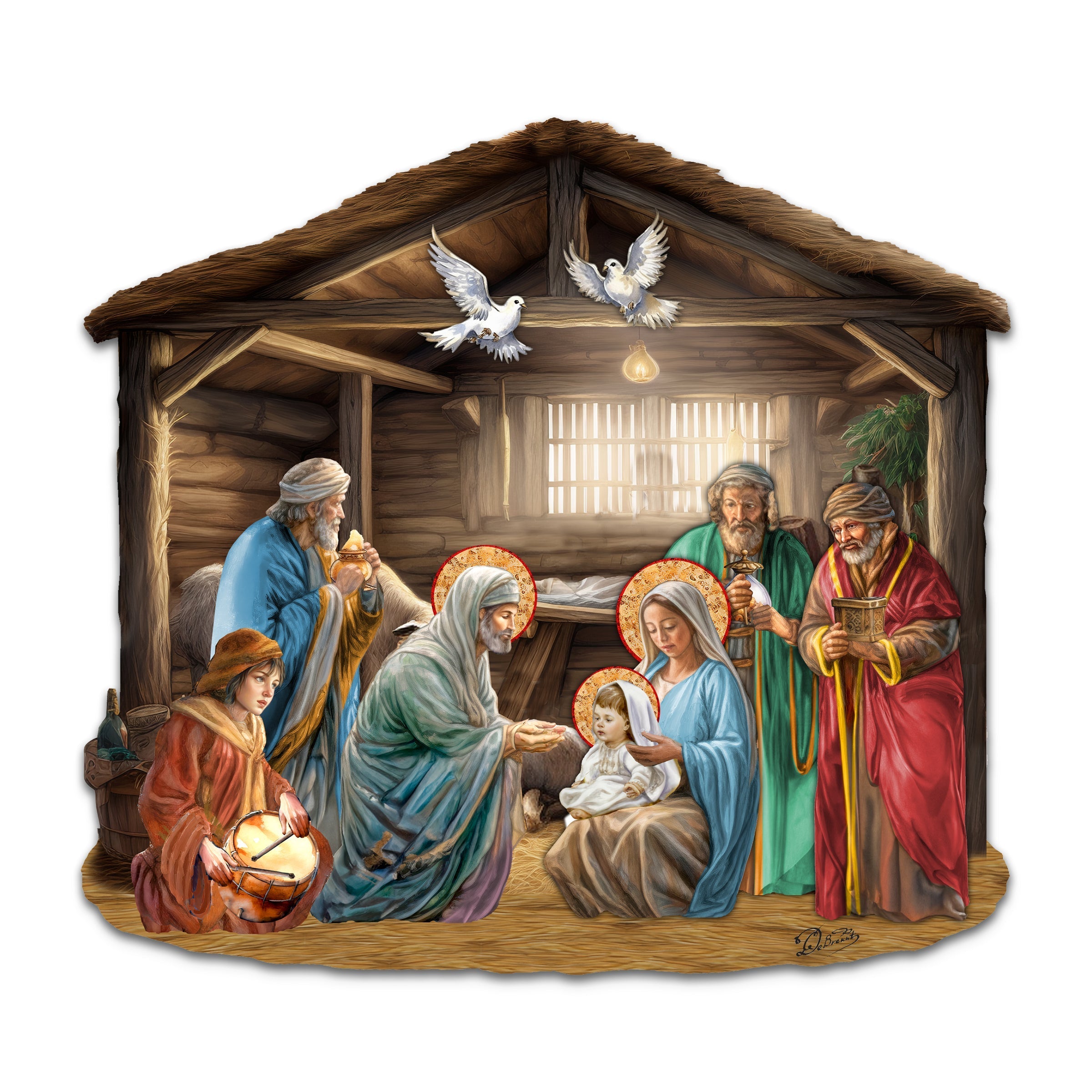 Nativity Scene Holiday Door Decor by G. Debrekht - Nativity Holiday Decor - 8652763H-4