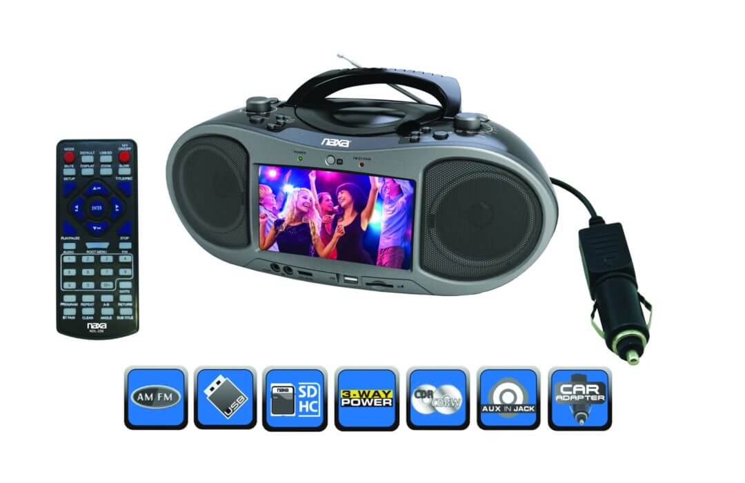 Naxa 7" Bluetooth DVD Boombox-1