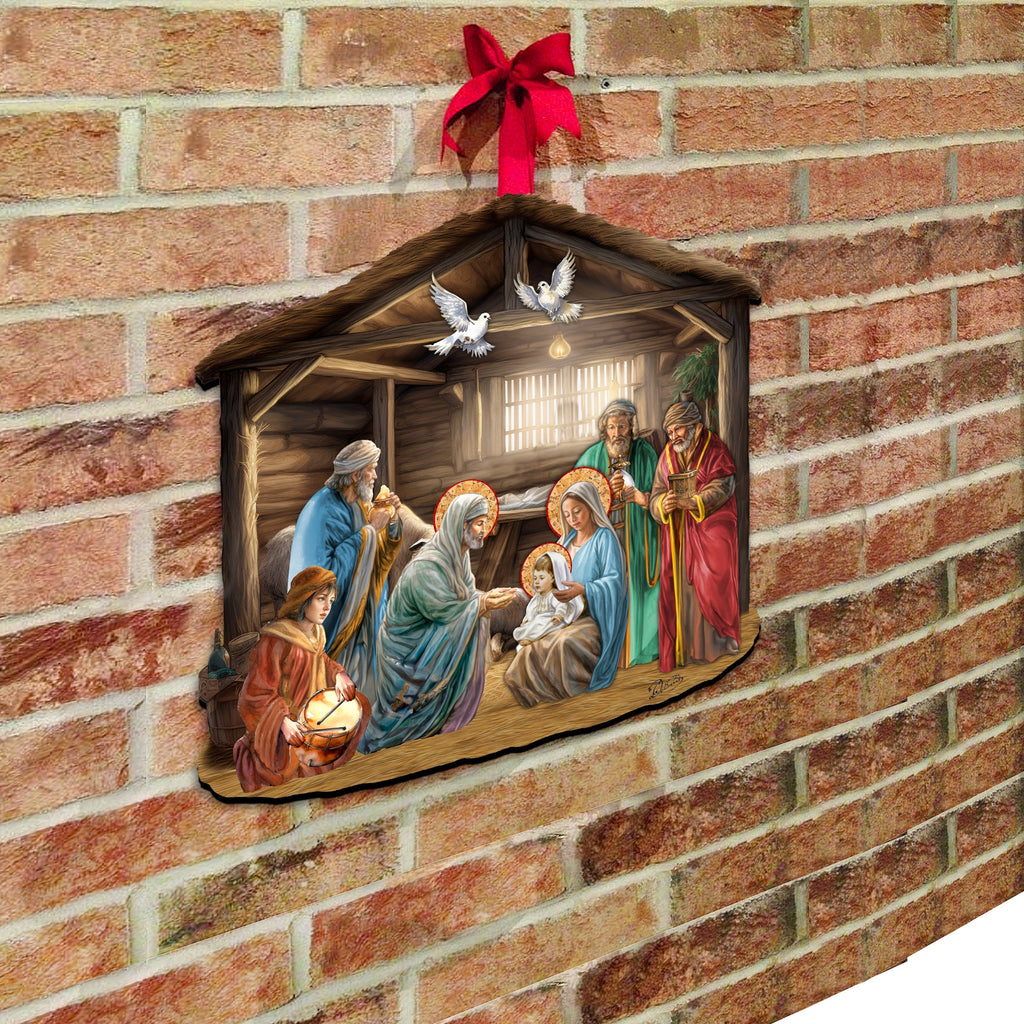 Nativity Scene Holiday Door Decor by G. Debrekht - Nativity Holiday Decor - 8652763H-2