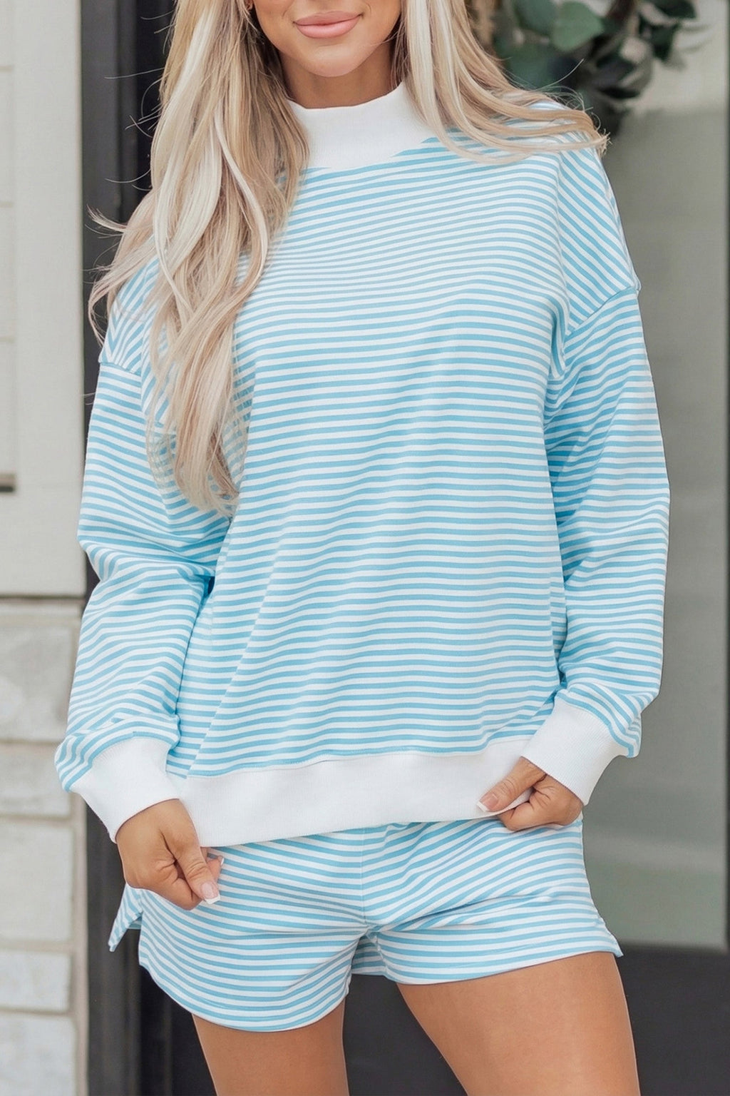 Juliette Mock Sweatshirt and Shorts Set-3