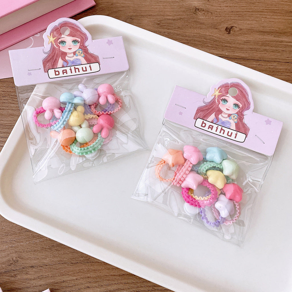 Collection Of Candy-Colored Hair Ties With Lace-2