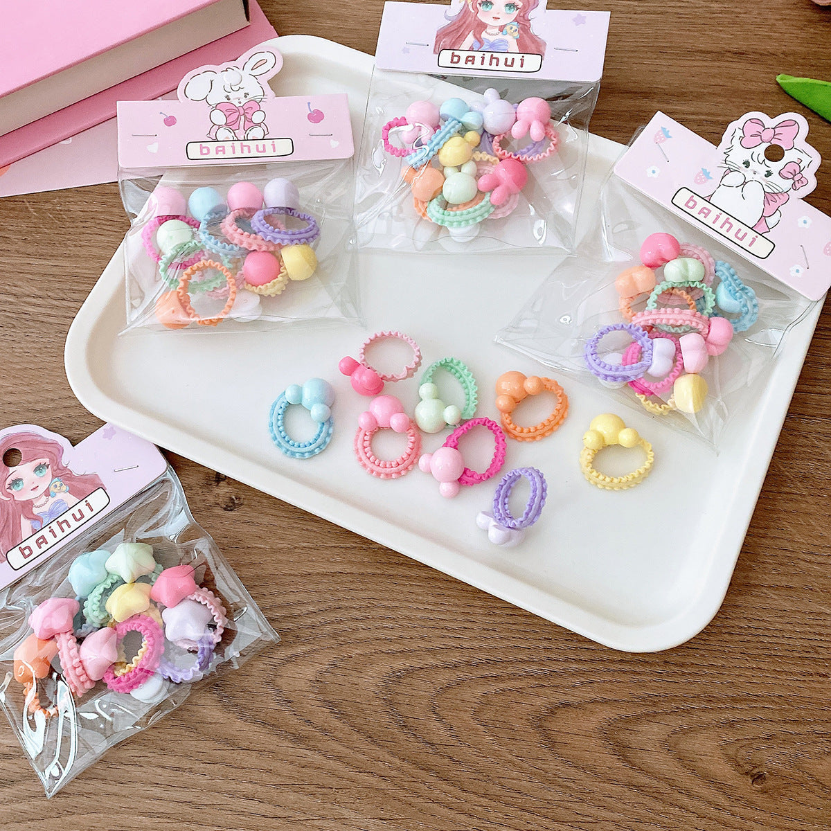 Collection Of Candy-Colored Hair Ties With Lace-0