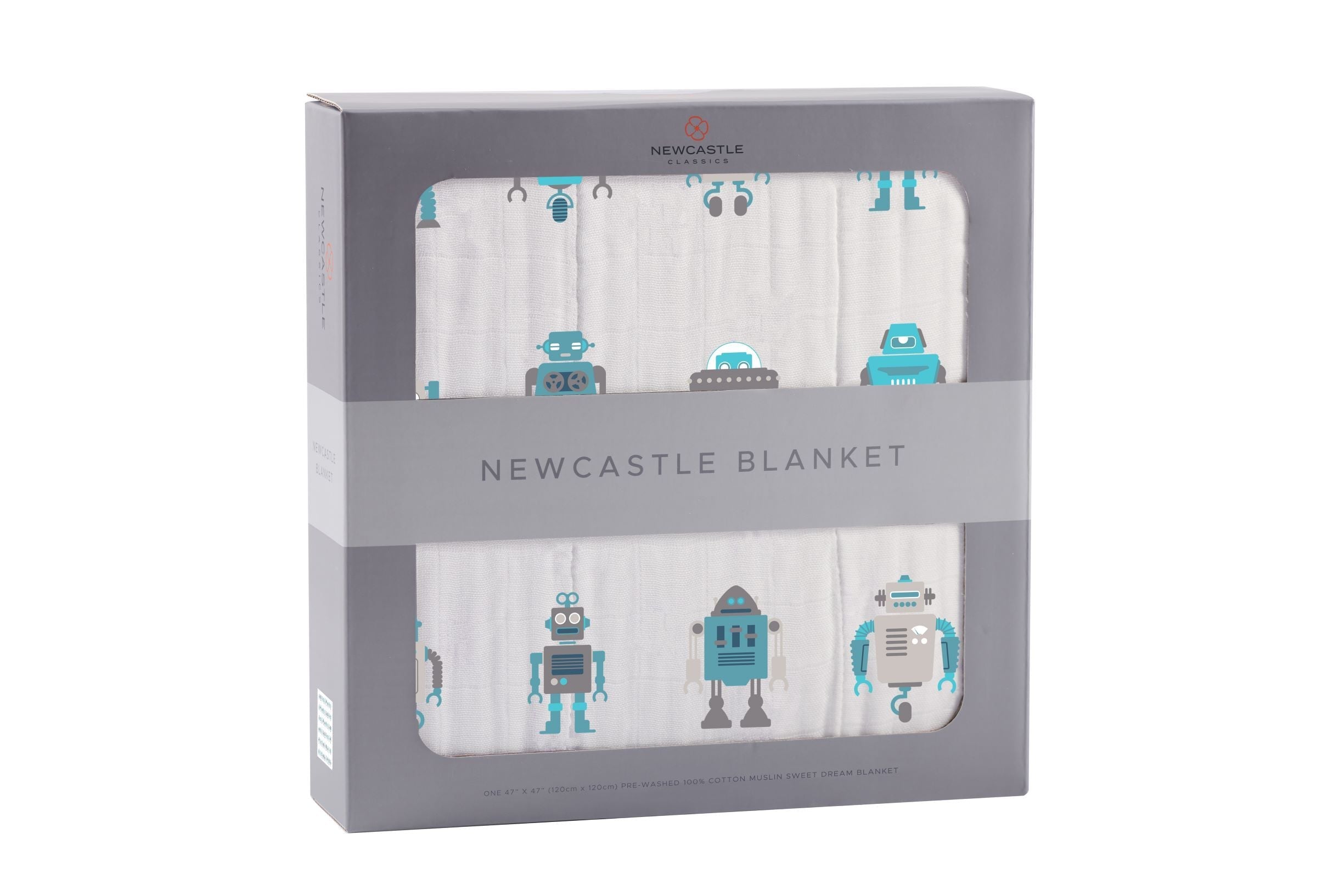 Robots Cotton Muslin Newcastle Blanket-4