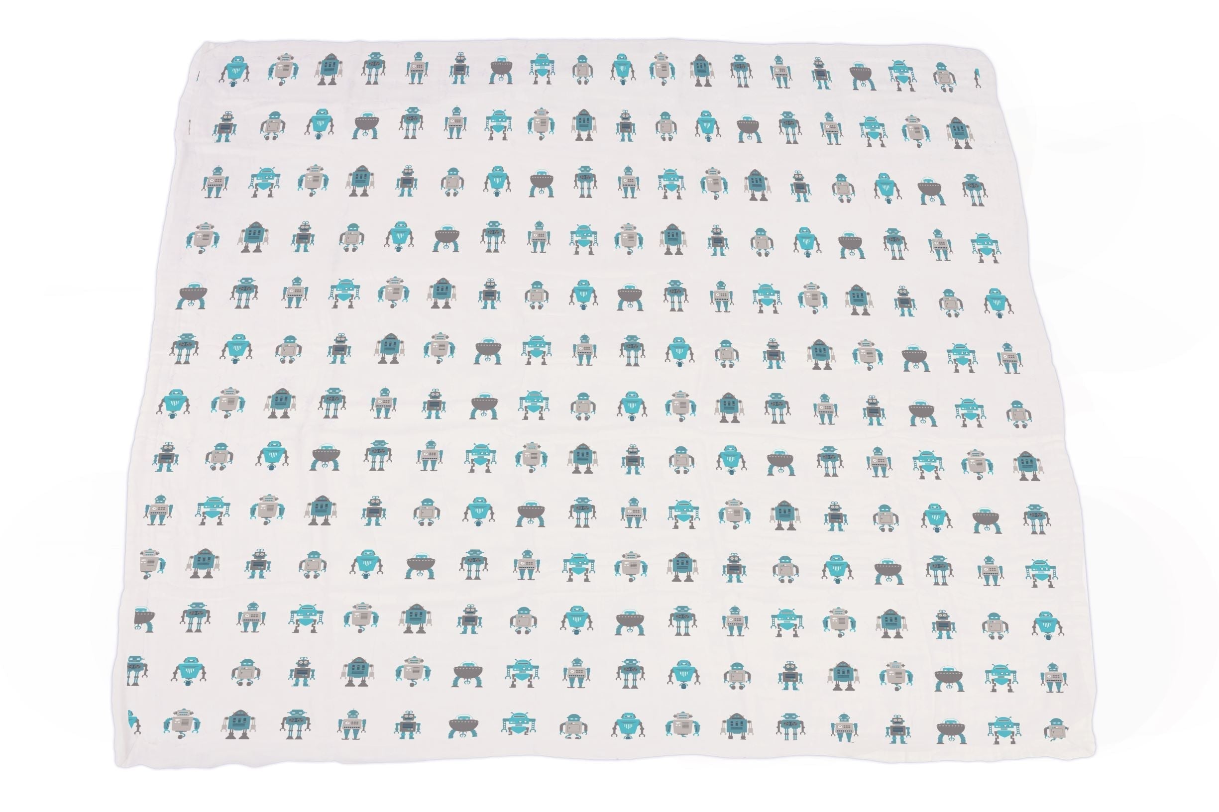 Robots Cotton Muslin Newcastle Blanket-3