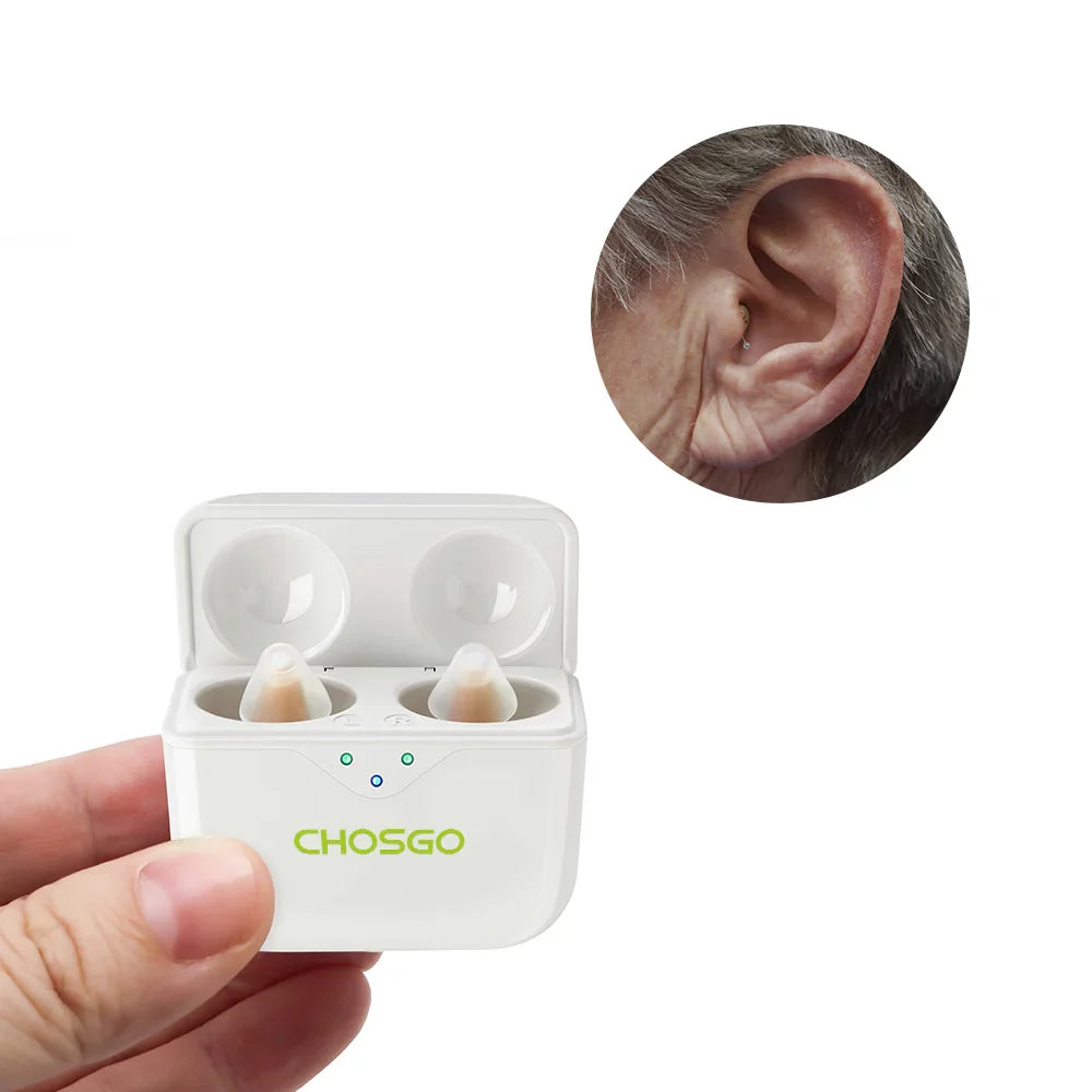 CHOSGO SmartR Smallest OTC Hearing Aids + 2-Year Protection Plan-3
