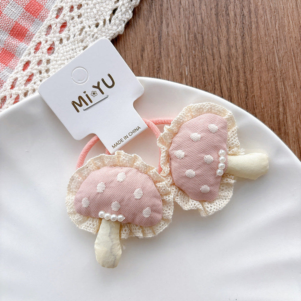 MyKids-USA® Collection of 2 Fruits Pattern Decorated Hair Clips and Hair Ties-2