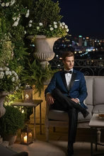 "Vermont" Indigo Blue Tuxedo Jacket-4
