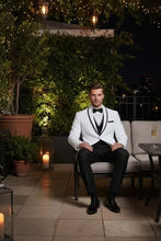 "Xavier" White Tuxedo Jacket-3